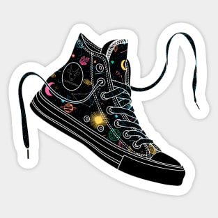 Capricorn high tops - Pastel &amp; black Sticker